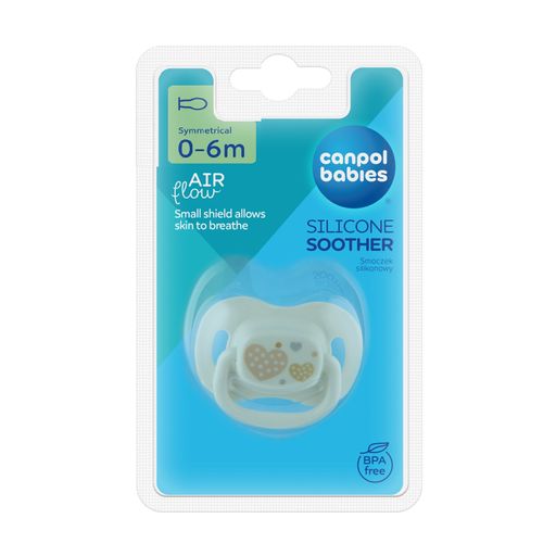 Соска Canpol Babies силиконовая, симметричная, с рождения до 6 месяцев (22/580_new)