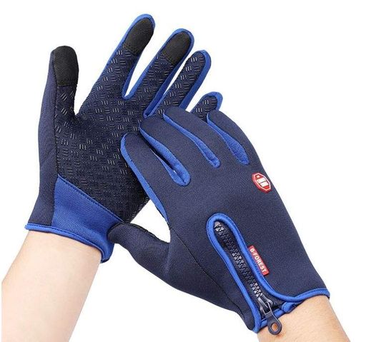 Ветрозащитные перчатки, перчатки для велосипеда, спорта, Windstopper, Синие, размер M (21012342013) (1791753)
