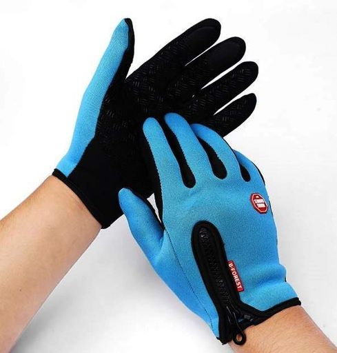 Вітрозахисні рукавички, рукавички для велосипеда, спорту, Windstopper, Блакитні, розмір L (2101234202) (1791925)