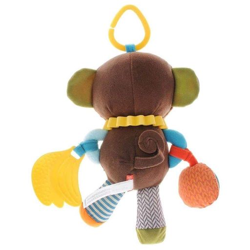 Игрушка-подвеска Обезьянка SKK Baby на коляску, кроватку, автокресло, прорезыватель+погремушка (2907244204) (1792111)