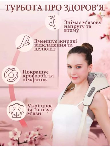 Електричний масажер Lavka з підігрівом бездротової бездротової масажер комір для шиї спини і тіла 2510244201 (1792123)