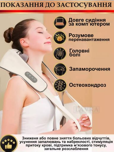 Електричний масажер Lavka з підігрівом бездротової бездротової масажер комір для шиї спини і тіла 2510244201 (1792123)