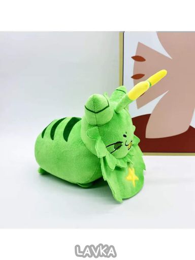 Мягкая игрушка Lavka Гнарпи Кот, зелёная инопланетная кошка Regretevator Gnarpy, 20 см 1703254201 (1792162)