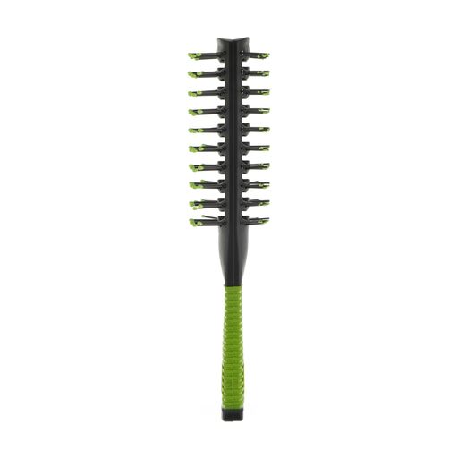 Расческа для волос TICO Professional черно-зеленая, туннельная, 10-рядная, 1 шт (600024)