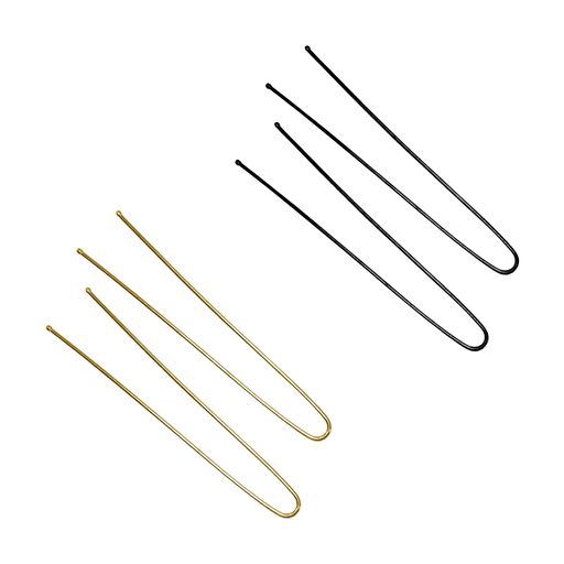 Шпильки для волос TICO Professional ровные, черные, 60 мм, 200 г (300640)