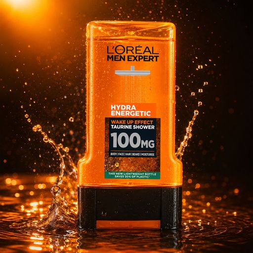 Уценка! Мужской гель для душа L'Oreal Paris Men Expert Hydra Energetic Taurine Shower Gel, с таурином, 300 мл