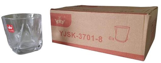 Набор стеклянных фигурных стаканов Yujing YJSK-3701-8 для поклонников виски 6шт х 250мл Прозрачный (1800341)