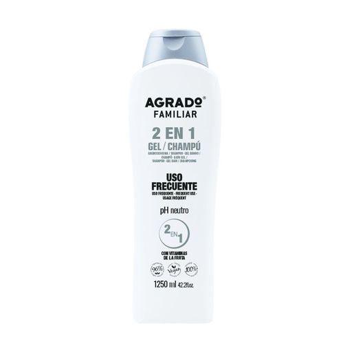 Гель для ванны и душа Agrado 2 in 1 Bath & Shower Gel Family, 1.25 л