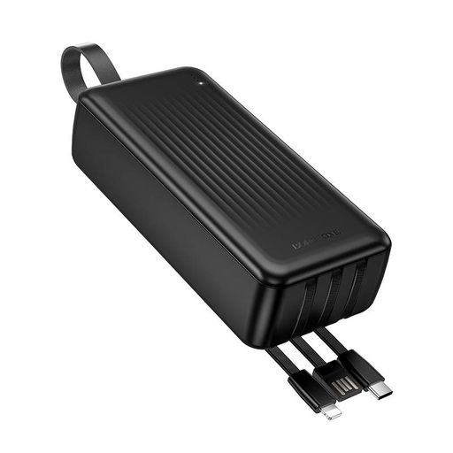 Зовнішній акумулятор BOROFONE BJ79B Clever power bank with 3 cables(30000mAh) Black (6941991121579) (1802178)