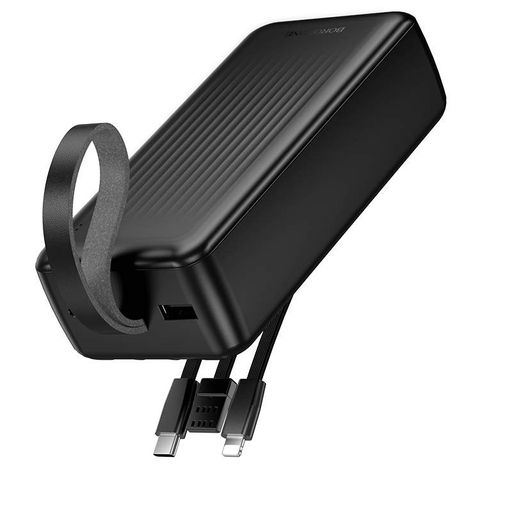 Зовнішній акумулятор BOROFONE BJ79B Clever power bank with 3 cables(30000mAh) Black (6941991121579) (1802178)