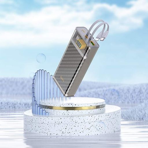Зовнішній акумулятор HOCO J104A Discovery edition 22.5W fully compatible power bank with cable(20000mAh) Gray (6931474788962) (1802252)
