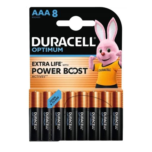 Батарейка Duracell LR3/AAA OPTIMUM (8шт) (5000394158962) (1802353)
