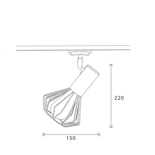 Світильник трековий MSK Electric Diadem у стилі лофт NT 22151-1 WH (1803301)