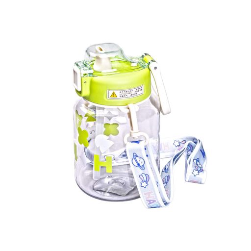 Пляшка для води дитяча Light House "Gucgres" LG-30183 GN 650 мл з мундштуком та ремінцем зелена (1803339)