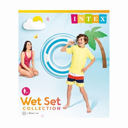 Детский надувной круг Intex Wavy Dreams с ручками, диаметр 91 см, от 9 лет