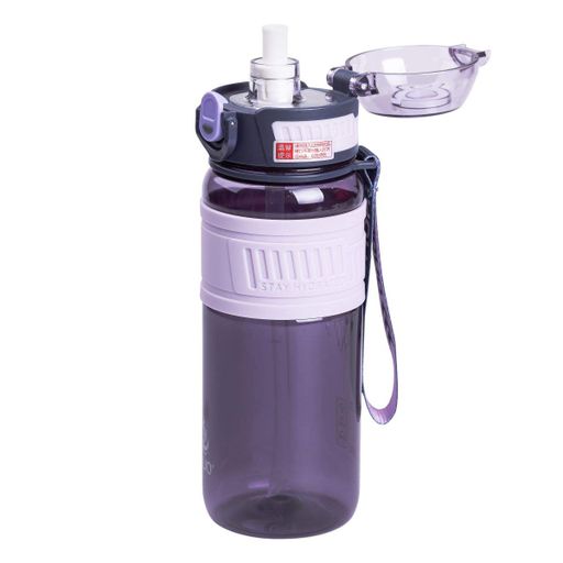 Пляшка для води Light House LG-30194 VIO 750 мл з мундштуком та ремінцем фіолетова (1803790)