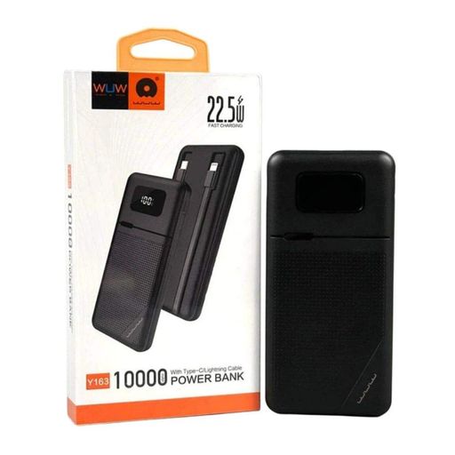 Зовнішній акумулятор WUW-Y163 (PD 22.5W quick charger ) 10 000 mAh black (1804314)
