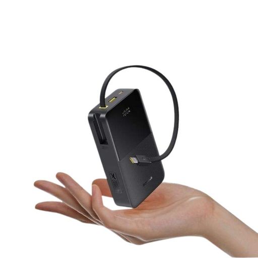 Зовнішній акумулятор Baseus EnerFill FC51 Bipow2 Pro Digital Display Power Bank with Built-in Cable 20000mAh 22.5W Cosmic Black (1804405)