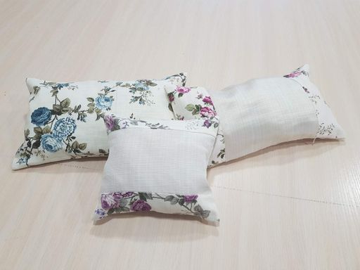 Комплект декоративных подушек Textilia Rose 40х25см 1шт 40х22см 1шт 24х22см 1шт молочные (п_0006) (1805015)