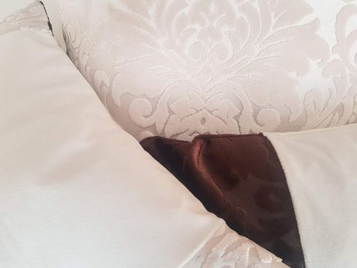 Комплект декоративных подушек Textilia Damask 44х44см 2шт 44х26см 1шт венге и молочный (п_0055) (1805143)