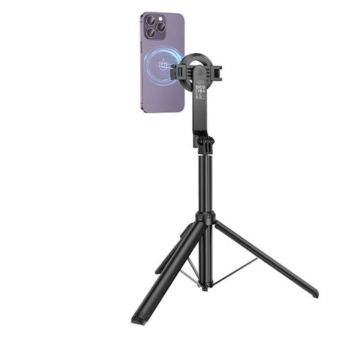 Селфі-монопод HOCO K25 Sherkhan magnetic aluminum alloy live broadcast holder Black (6942007646314) (1805713)