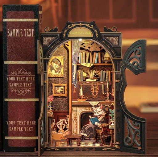 Румбокс Кабинет графа Кота Интерьерный конструктор Count Cat's Study Book Nook SD-03 (1807177)