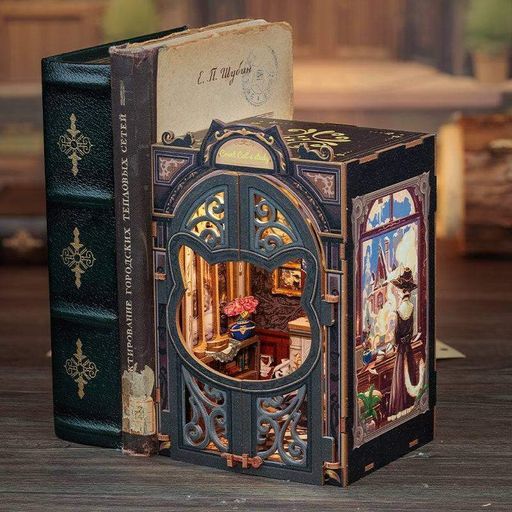 Румбокс Кабинет графа Кота Интерьерный конструктор Count Cat's Study Book Nook SD-03 (1807177)