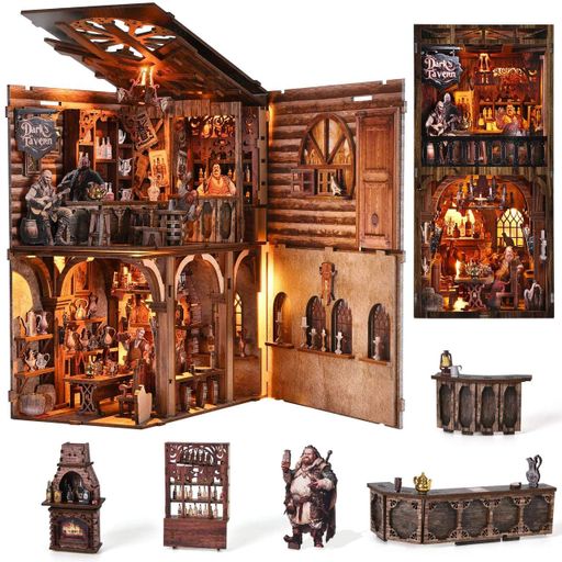 Бук Нук Старинная таверна Интерьерный конструктор The Ancient Bar DIY Book Nook Kit YM-08 (1807208)