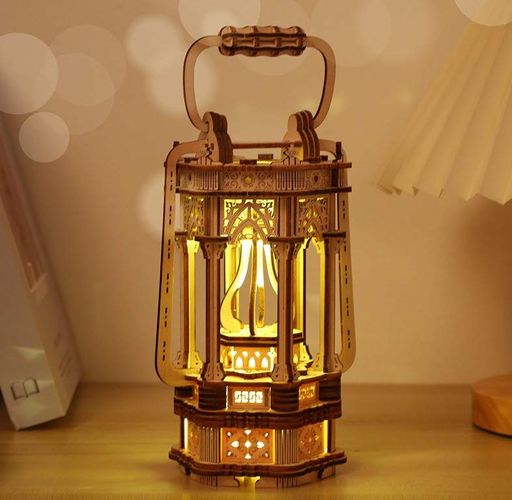 Конструктор Robotime 3D дерев'яний пазл модель Вінтажний ліхтар ROKR Vintage Lantern LG907 (1807211)