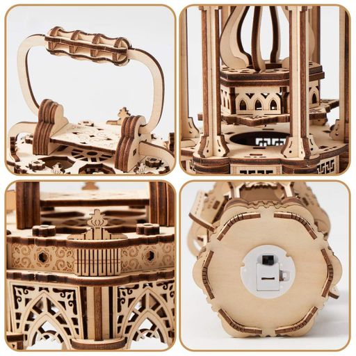 Конструктор Robotime 3D дерев'яний пазл модель Вінтажний ліхтар ROKR Vintage Lantern LG907 (1807211)