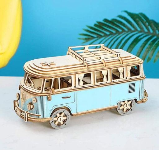 Конструктор Robotime 3D дерев'яний пазл модель Комбі Кемпервен ROKR Kombi Campervan DG-Q701 (1807214)