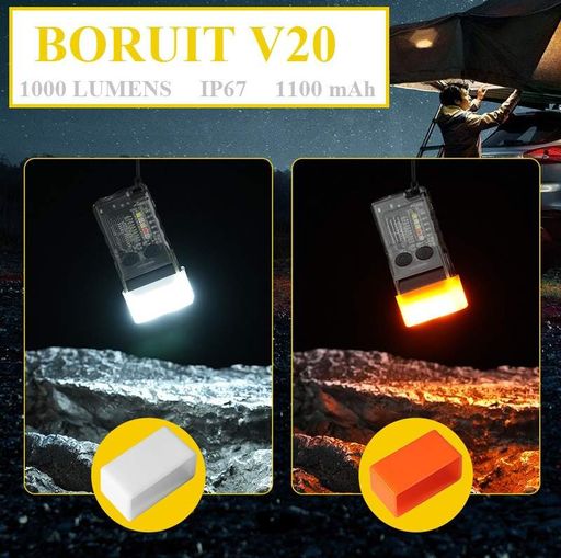 Фонарь-брелок Boruit V20 вращается на 180° 1000 Лм IP67 (1807233)