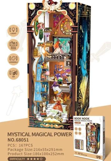 Бук Нук Таинственная магическая сила Интерьерный конструктор Mystical Magical Power DIY Book Nook Kit 68051 (1807238)