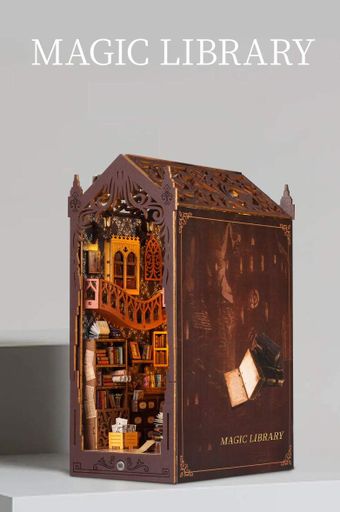 Бук Нук Волшебная библиотека Book Nook Magic Library TSZH227 Интерьерный конструктор (1807304)