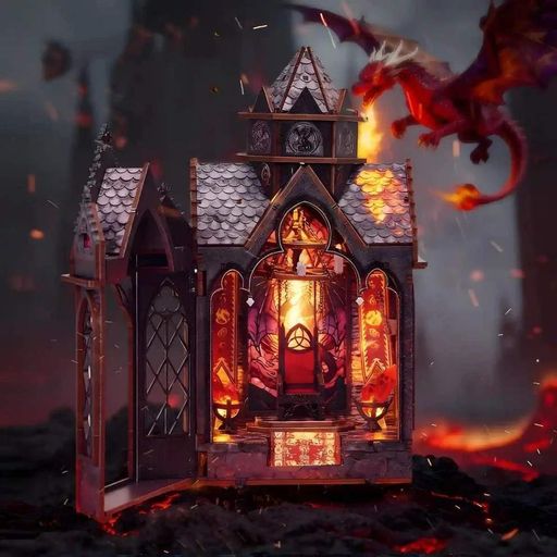 Бук Нук Вежа дракона Вирма Book Nook Spire of the Wyrm SL-42 Інтер'єрний конструктор DIY Kit (1807332)