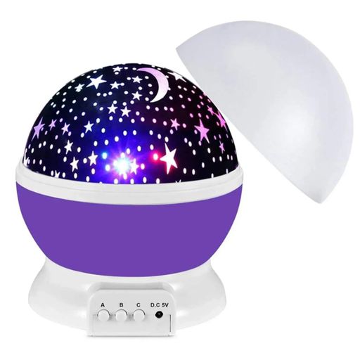 Ночник проектор звездное небо для детей Star Master вращающийся светильник Violet (1808994)