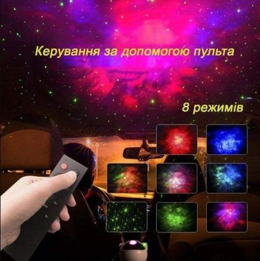 Ночник проектор звездного неба лазерный космонавт на пульте управления детский ночничок ребенку в комнату (1809005)