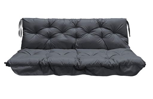 Матрац для гойдалки водовідштовхуючий eGarden LOFT 150x110x8 стьобаний темно-сірий (1809719)