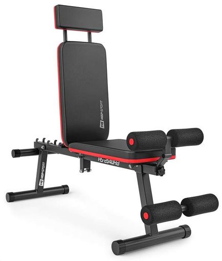 Набор Hop-Sport Premium 75кг со скамьей HS-2040 HB, штангами и гантелями (1810258)