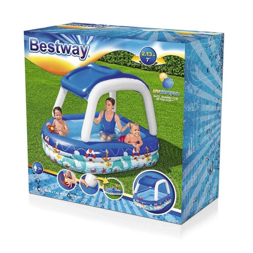 Басейн надувний дитячий Bestway 54370 213x155x132 см (1810975)
