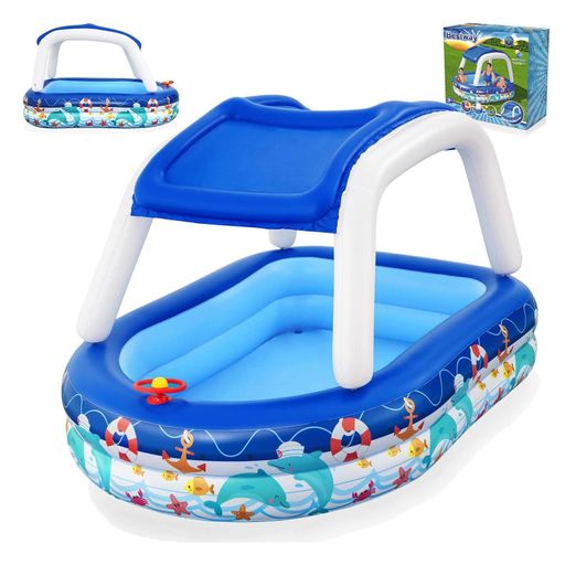 Басейн надувний дитячий Bestway 54370 213x155x132 см (1810975)