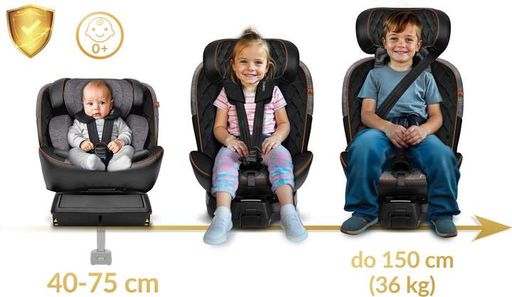 Автокрісло Nukido Prestige Line ISOFIX 0-36 кг, чорно-сіре (1811325)