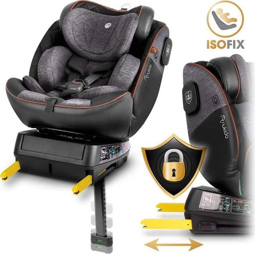 Автокрісло Nukido Prestige Line ISOFIX 0-36 кг, чорно-сіре (1811325)