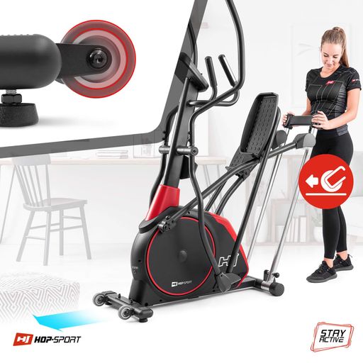 Орбитрек электромагнитный Hop-Sport HS-095CF Prizm черный (1812876)