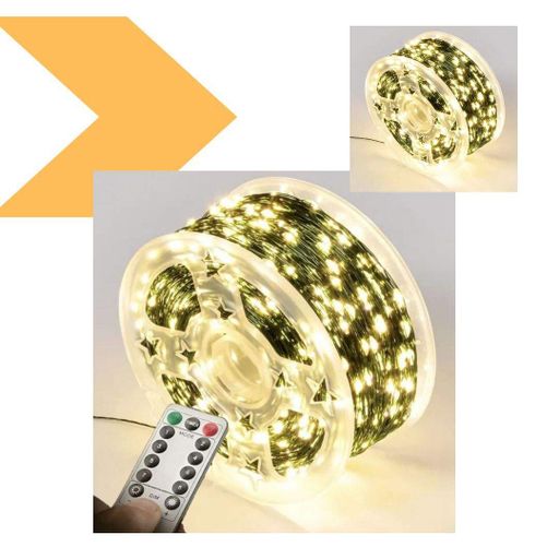 Гірлянда Роса нитка 500 LED, довжина 50 м з пультом, зелений, теплий XPRO (47724-717_377) (1815101)