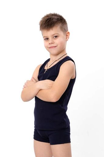 Однотонний білизняний комплект для хлопчика майка та труси-боксери 6  шт Носи своє 128 см Різнокольоровий (мультиколор) (p-7722-65-pak6) (1815336)