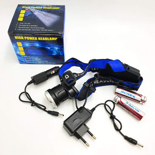 Налобний акумуляторний світлодіодний ліхтар із зумом 2х18650 battery ліхтарик для полювання туризму BL T24 P50 (1828366)