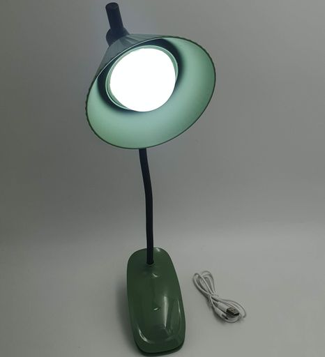 LED Лампа 4W сенсорная светодиодная гибкая 28 см настольная на прищепке аккумуляторная WinBoss YD03 зеленый (1830006)