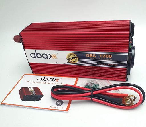 Інвертор авто перетворювач напруги чистий синус 12-220в 600W/1200W 12V на 220V USB PURE SINE WAVE Power Inverter Abax OBS-1206 (1830477)