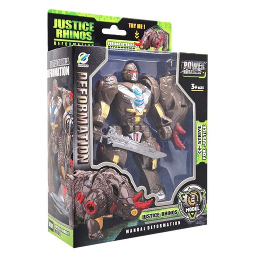 робот-трансформер Justice Rhinos 168-82(Brown) робот-носорог Bambi Детский (1840887)